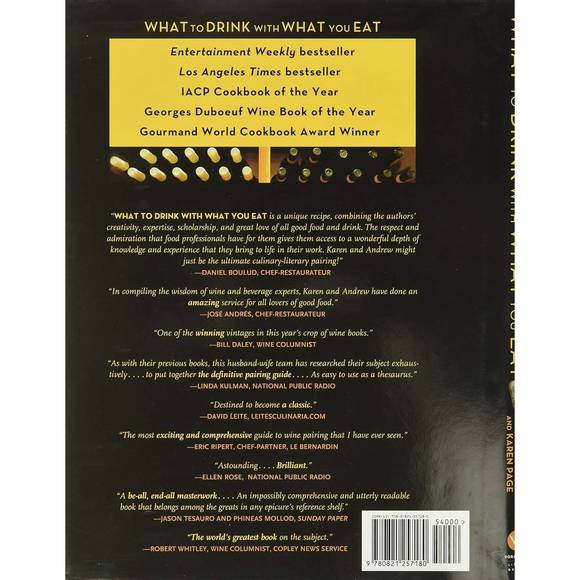 NEW HACHETTE BOOK GROUP what to drink with what you eat in black - Picture 2 of 2